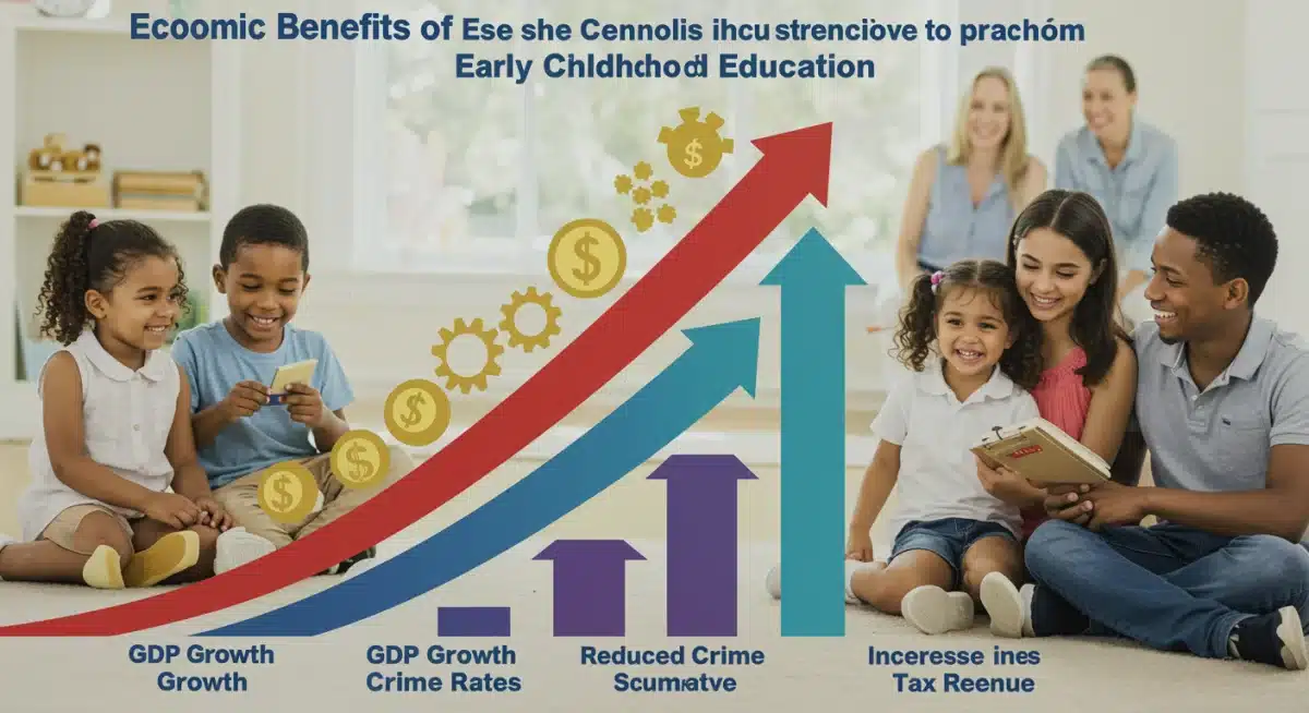 Infographic showing economic benefits of early childhood education investment