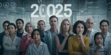 Diverse Americans reviewing Medicaid expansion rules for 2025 on a digital screen, symbolizing access to healthcare information.
