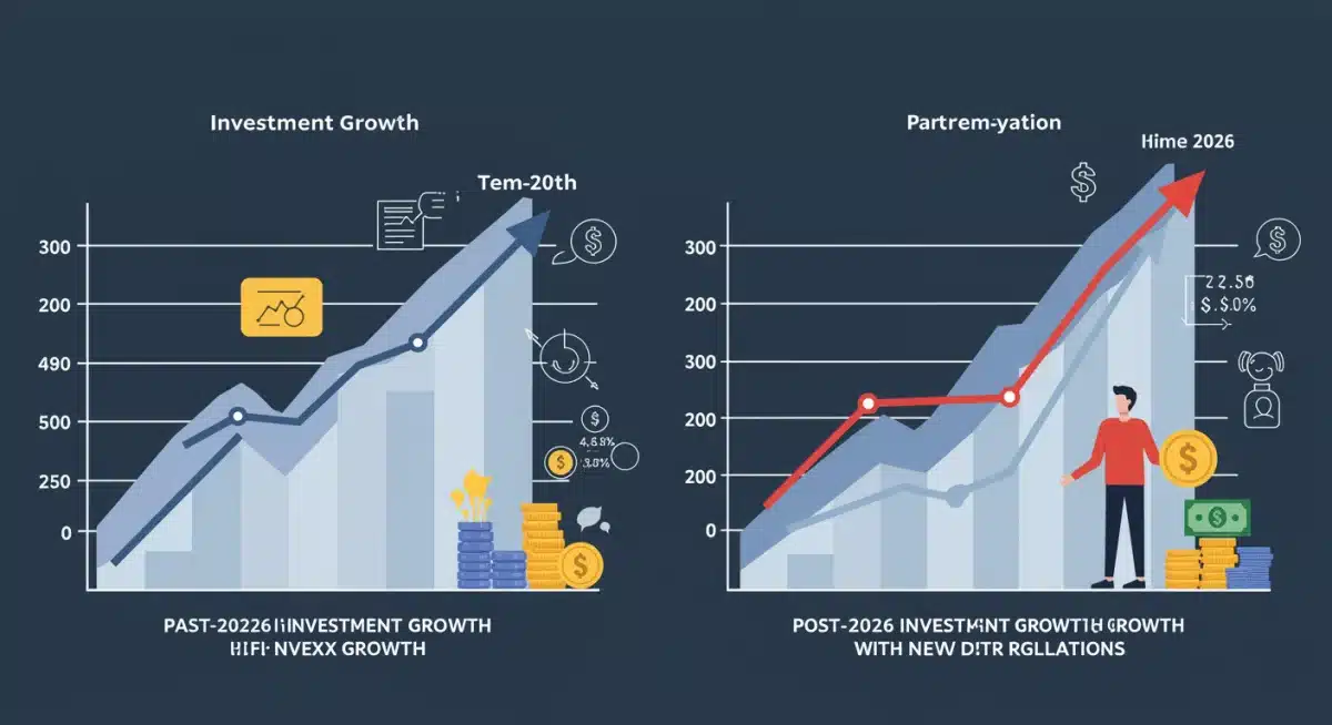Investment growth comparison before and after 2026 tax changes