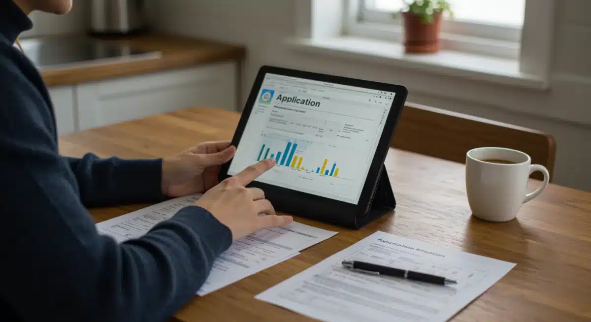 Person reviewing SNAP application online