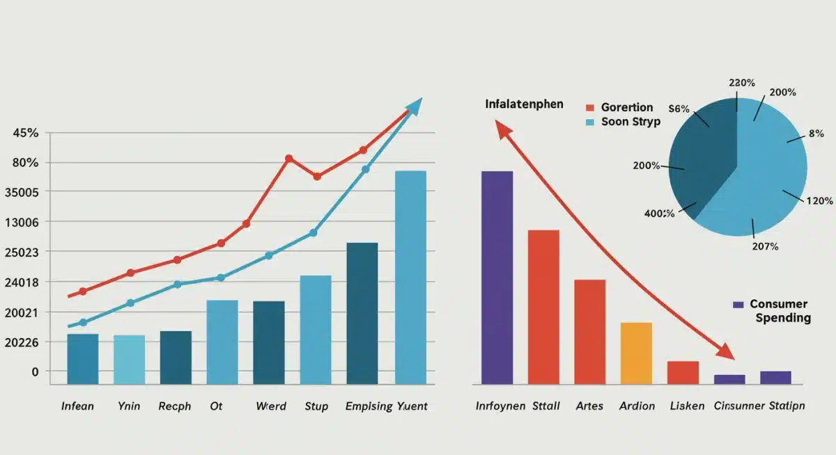 Infographic showing 2026 economic indicators and their trends