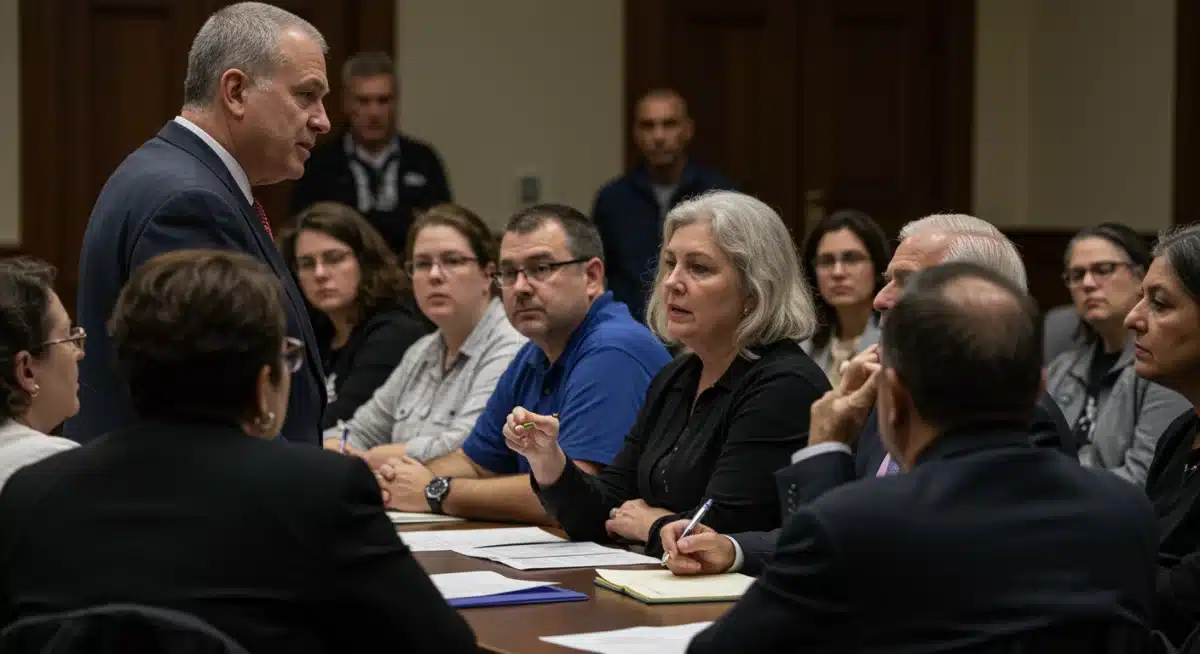Diverse group of American citizens discussing politics, representing voter engagement and varied perspectives.