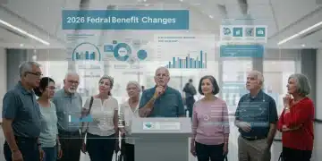 People reviewing digital information about 2026 federal benefit changes