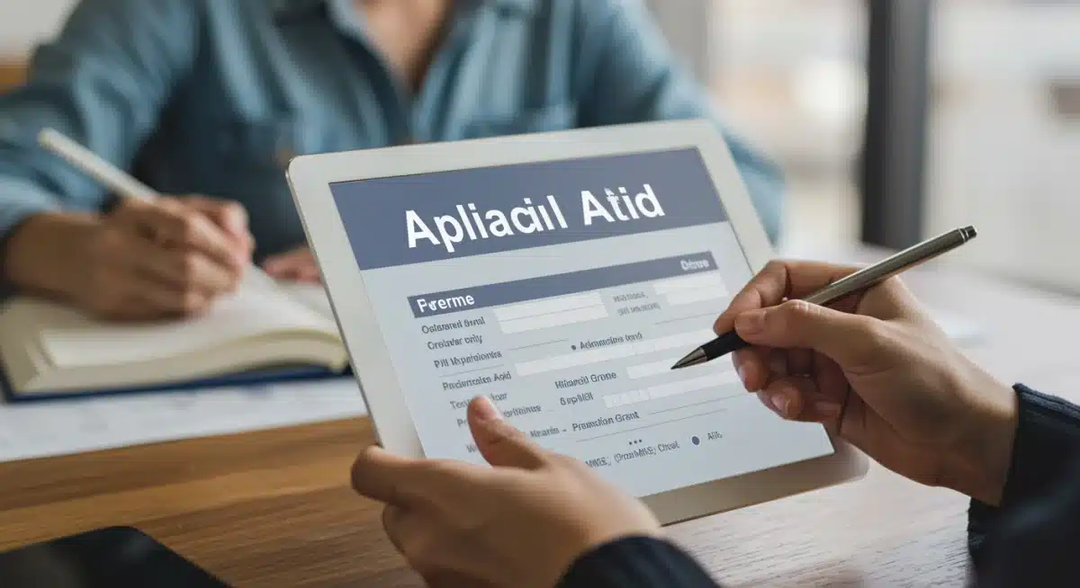 Filling out an online financial aid application for 2026