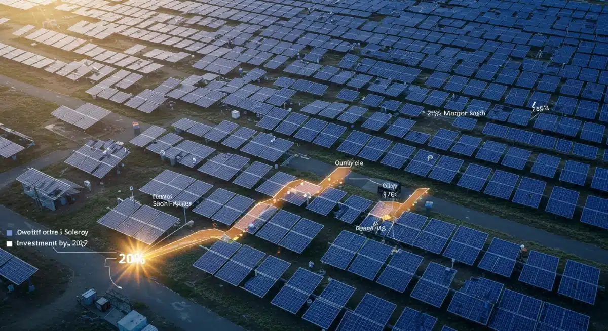 Projected growth of solar energy installations in the US by 2026 showing a 20% increase