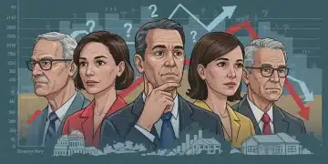 Middle-income earners analyzing financial charts amidst tax reform discussions.