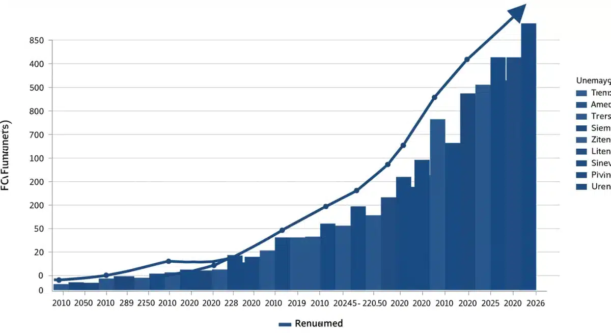 Graph depicting a significant rise in ACA enrollment numbers leading to 2026.