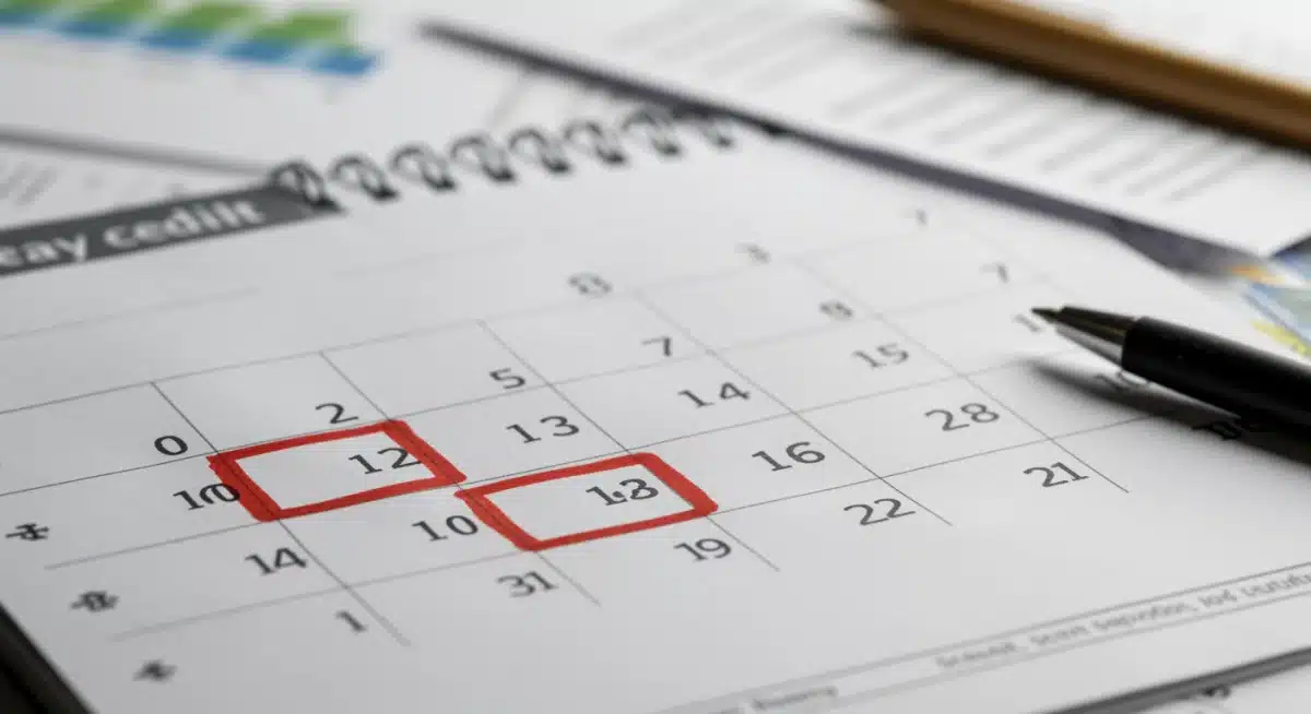 Calendar with highlighted dates for Child Tax Credit payments and deadlines