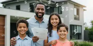 Happy family with children discussing finances, symbolizing Child Tax Credit benefits