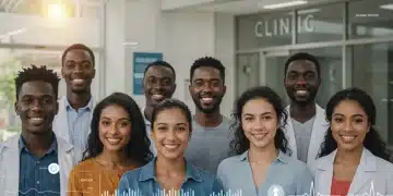 Diverse individuals symbolizing healthcare access and community well-being.