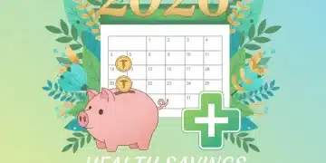 2026 calendar with piggy bank and medical cross, representing HSA contribution limits and health savings.