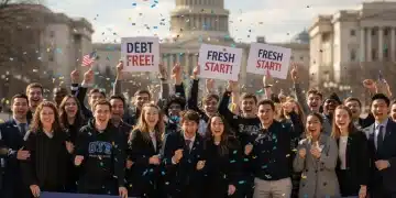 Students celebrating new federal loan forgiveness opportunities