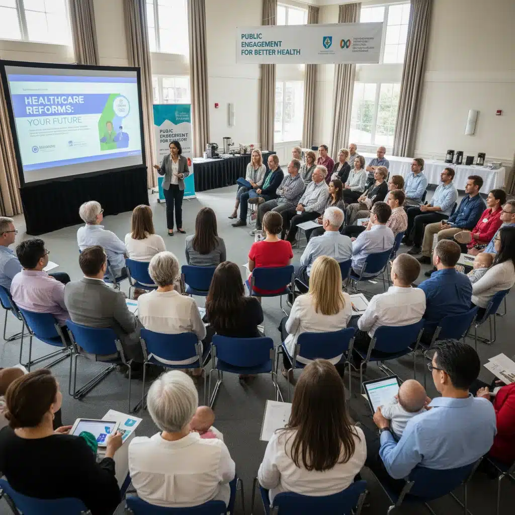 Community members attending a healthcare policy information session