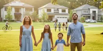 Optimistic family in park anticipating Child Tax Credit benefits