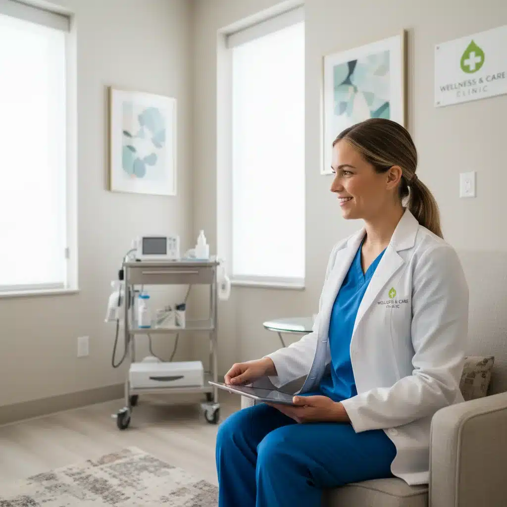 Healthcare worker assisting elderly patient, growing healthcare sector