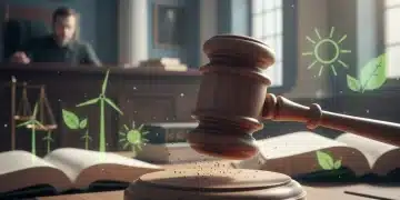 Supreme Court gavel striking, symbolizing environmental rulings impact