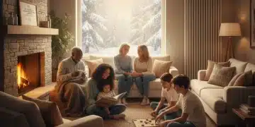 Family enjoying warm home during winter, symbolizing LIHEAP assistance