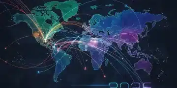 Abstract visualization of demographic data and population shifts influencing political representation from the 2026 Census.