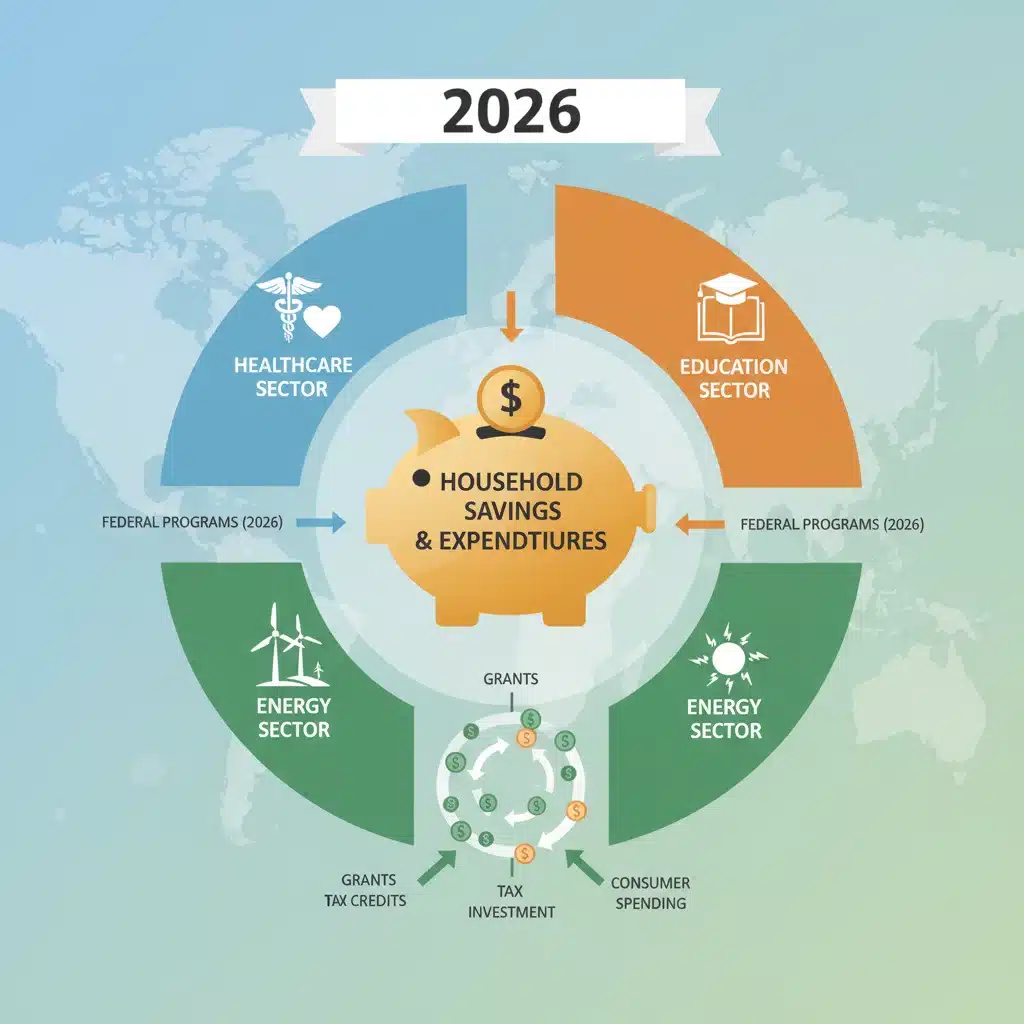 Economic sectors influencing family budget through federal programs 2026