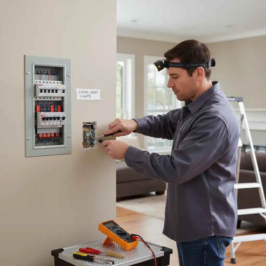 Homeowner changing a light switch, demonstrating safe electrical repair.