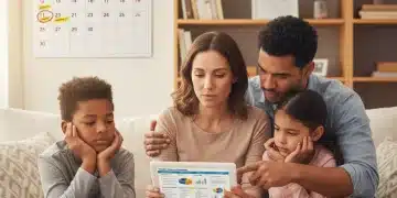 Family reviewing healthcare options on a tablet for 2026 open enrollment