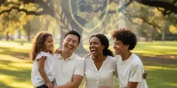 Happy family embracing in a park, symbolizing financial security and life insurance protection.