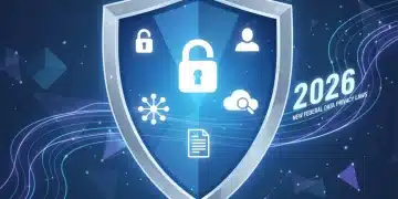 Navigating New Federal Data Privacy Laws: Your Rights and Protections in 2026 Digital shield protecting personal data with a 2026 timeline, symbolizing new federal data privacy laws.