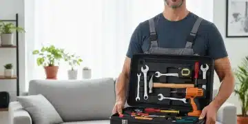 Mastering 5 Essential Home Repair Skills for 2026: Save Hundreds Annually on Maintenance Person with toolbox ready for home repairs, symbolizing DIY maintenance skills.
