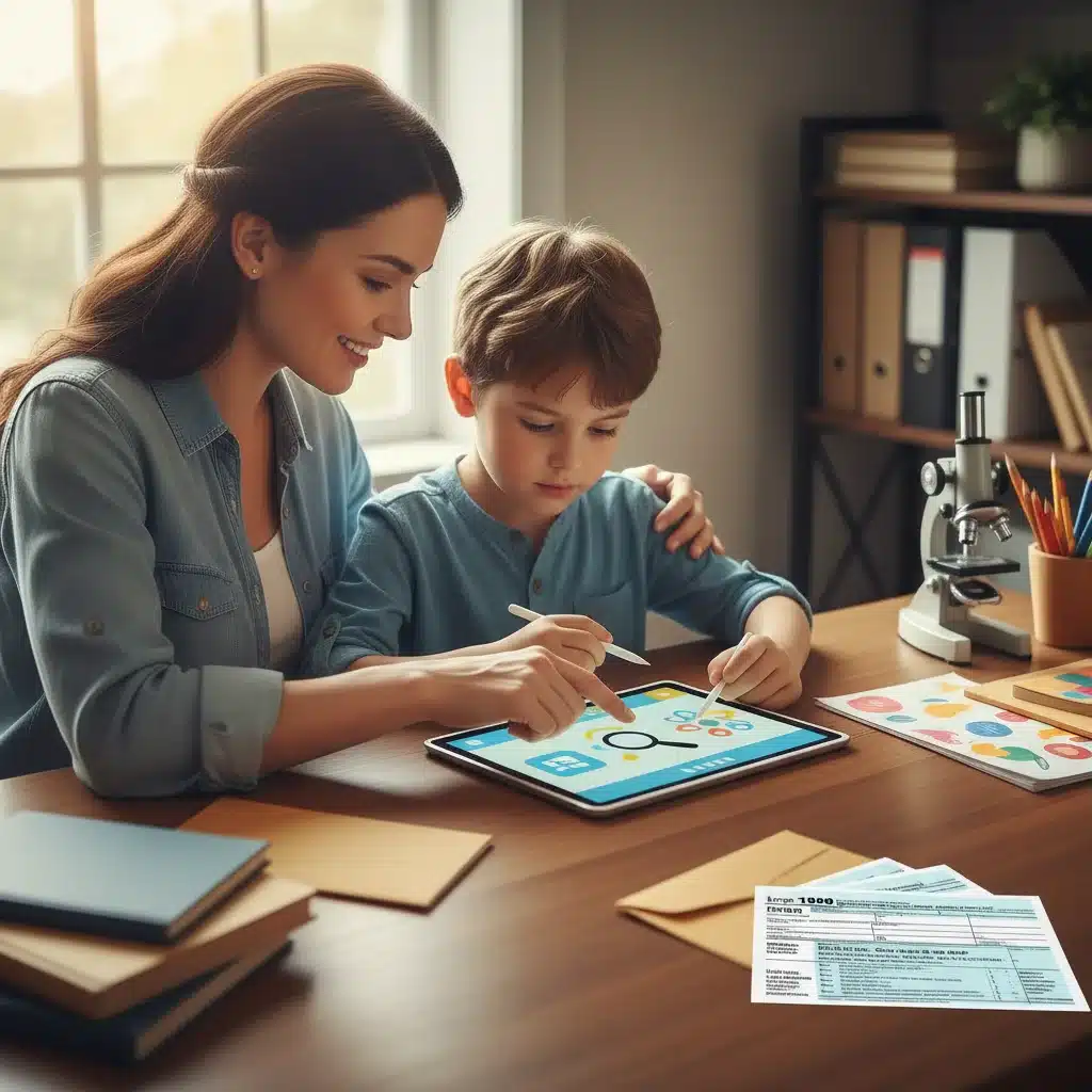 Parent and child learning together, supported by Child Tax Credit benefits