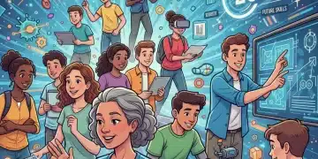 Personalized Learning Pathways: 4 States Revolutionizing Education by 2026 Students engaged in personalized learning with digital tools and mentors, representing future education.