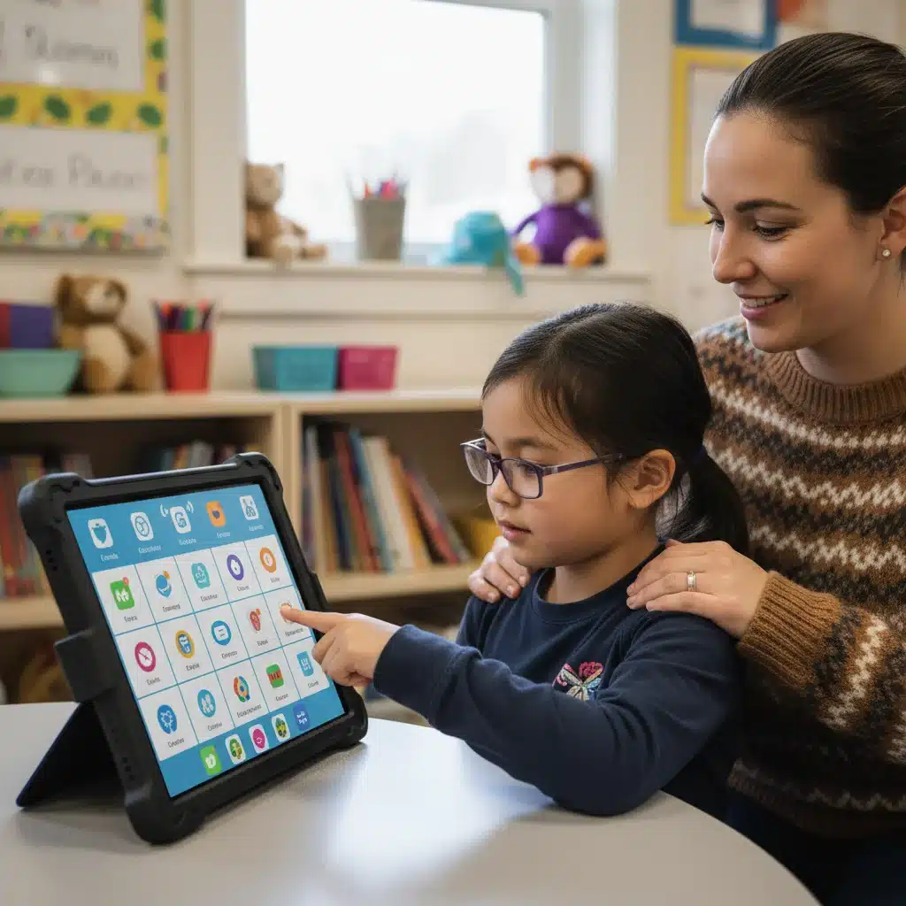 Student utilizing assistive technology for personalized learning