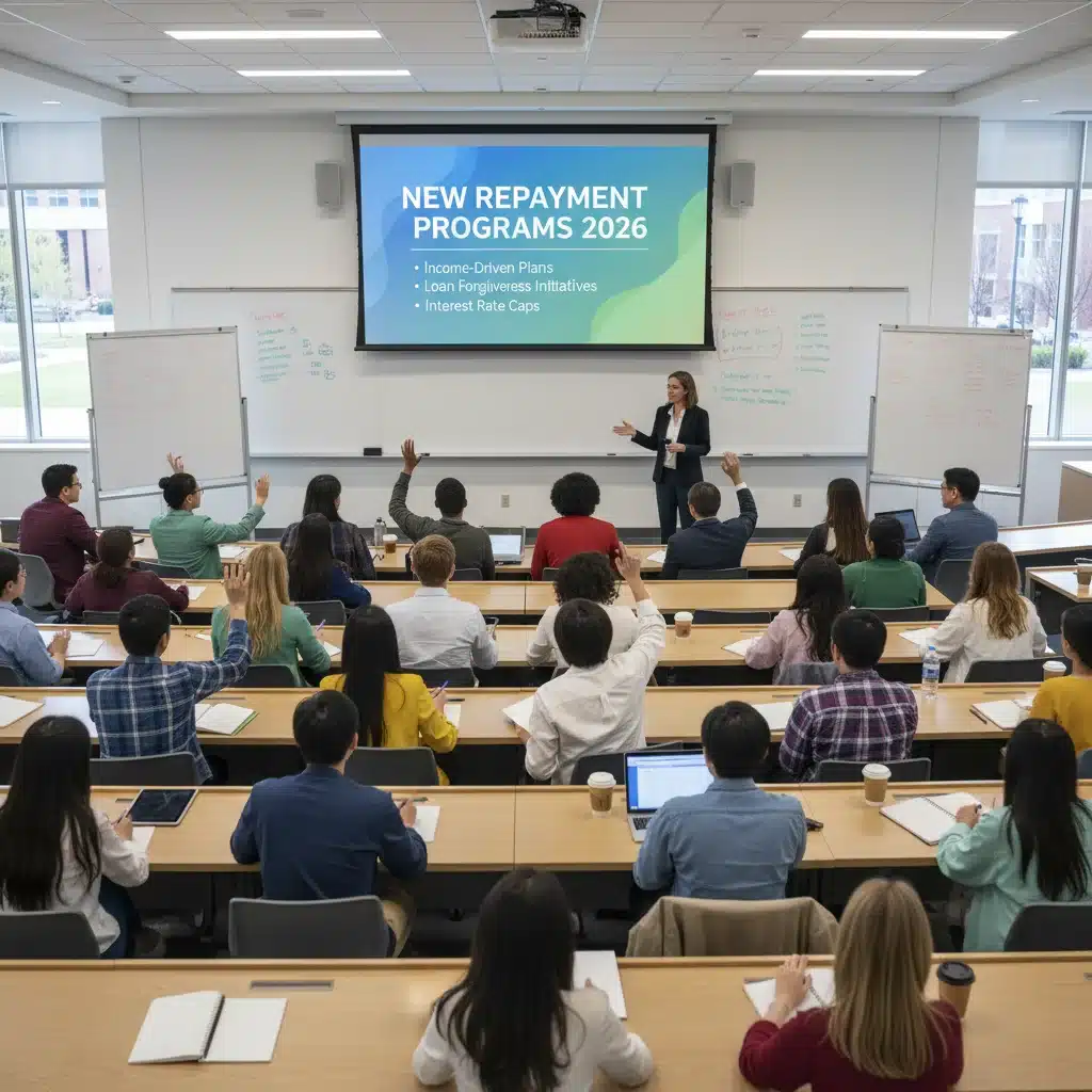 Students learning about new 2026 student loan repayment programs